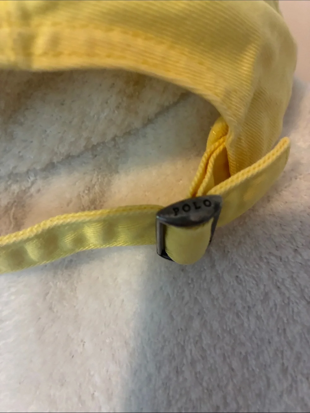 Polo by Ralph Lauren Yellow Ball Cap with Navy Pony adjustable hat